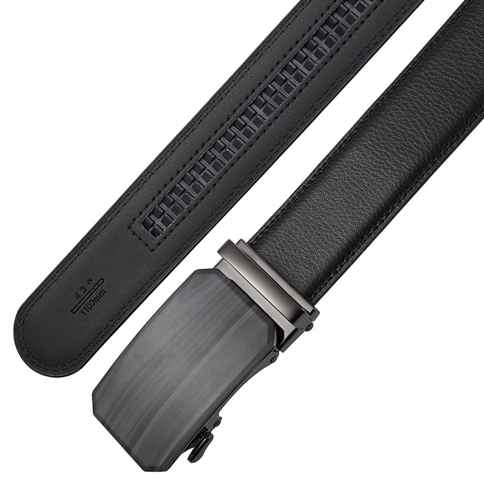 Cinturones de cuero genuino para hombre, correas de lujo con hebilla de vestir