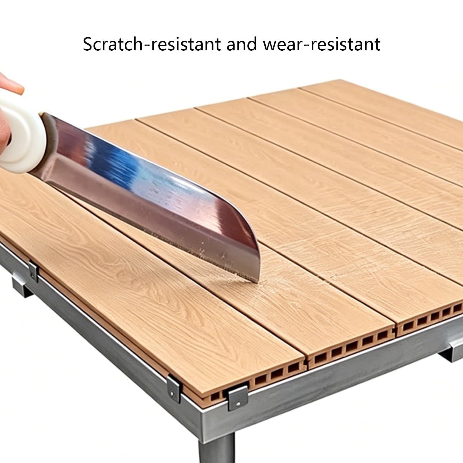 Kit per pavimentazione flottante, Piastrelle per decking in WPC ad Incastro, Marrone, 84x84 cm