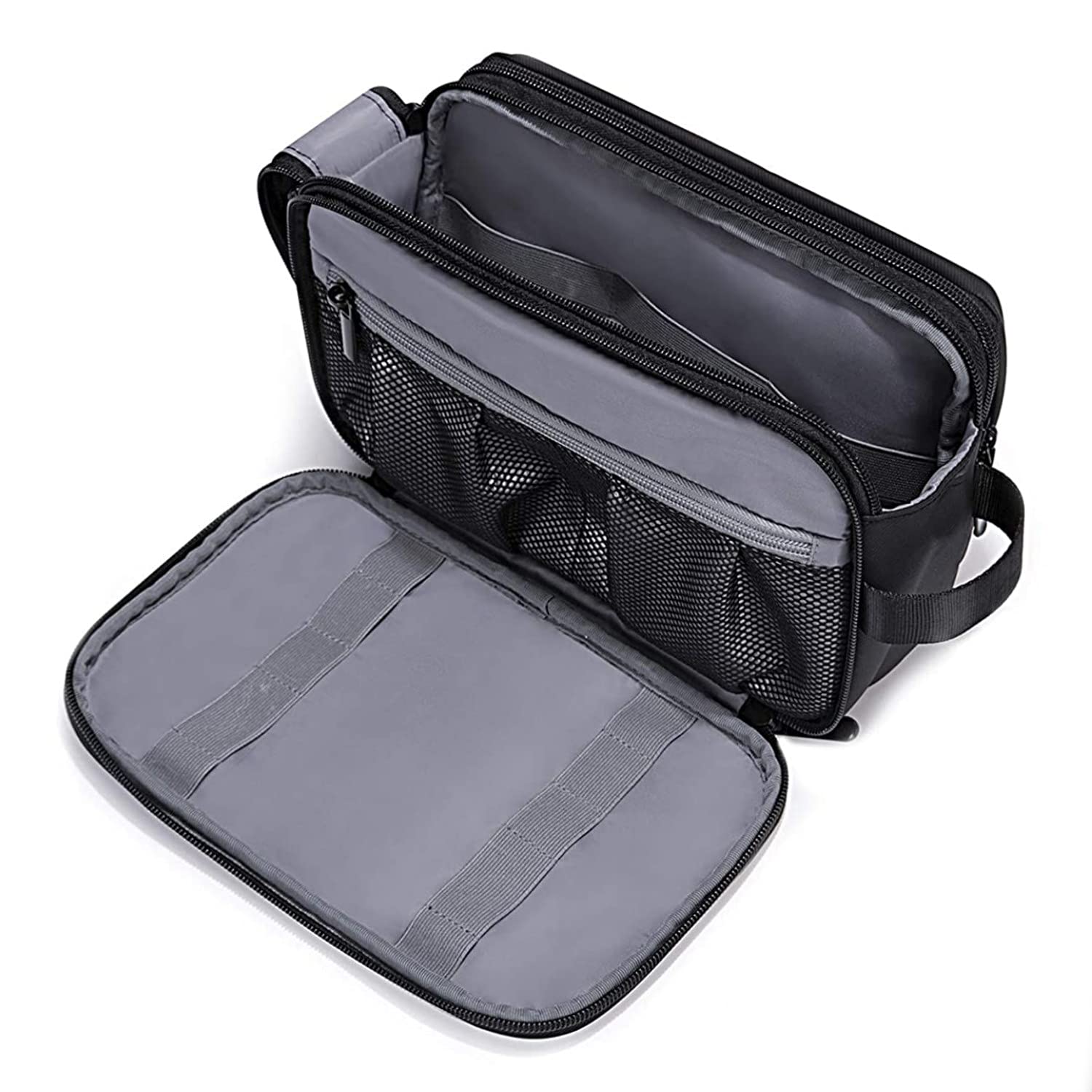 dynotrek Falanma Toiletry Kit Bag Portable Durable Travel Organiser Shaving Accessories Kit Waterproof Medicine Pouch For Men Women -Charcal Black - 12 Cm-picture-21