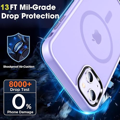 Vista 598 de MOCCA - Funda magnética resistente para iPhone 11 de 6.1 pulgadas, compatible con MagSafe, protector de pantalla de vidrio + protector de lente