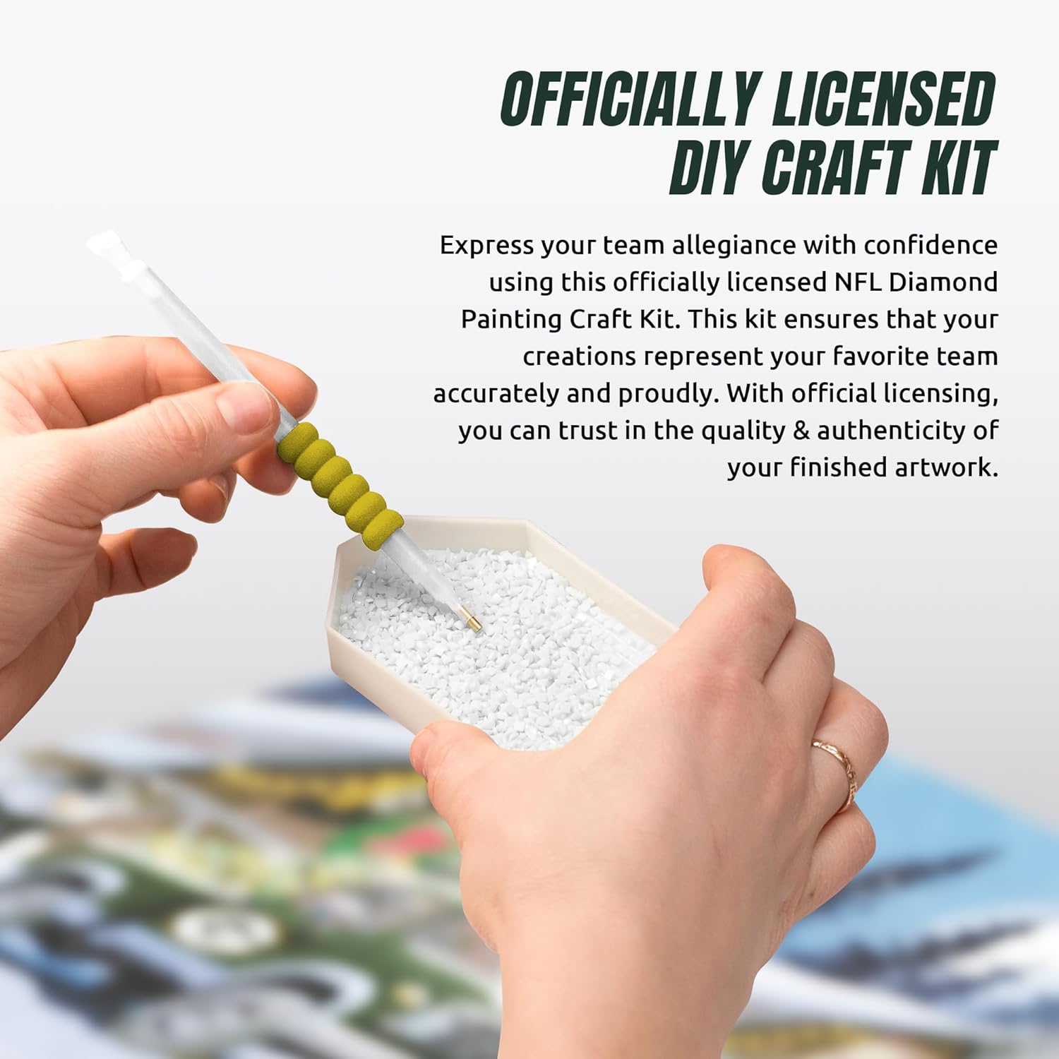 Sporticulture NFL Winter Farm Truck Green Bay Packers Diamond Painting Craft Kit – Officially Licensed DIY Fan Art, Includes Pre-Sorted Gems, Craft Tray with Instructions – Perfect for Framing