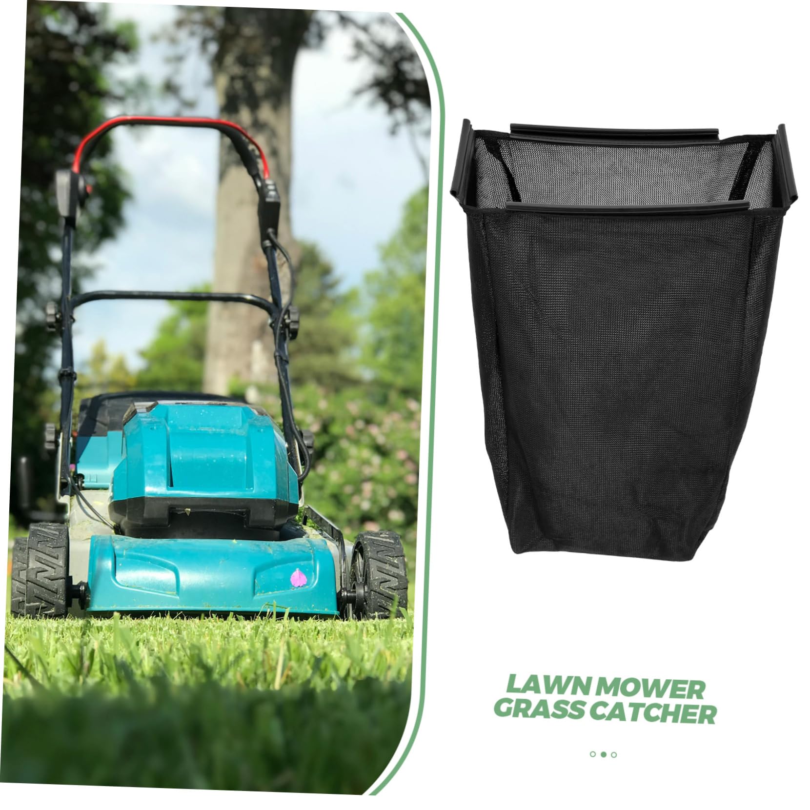 Paquet de Ramassage D’herbe en Nylon Noir pour Tondeuse à Gazon