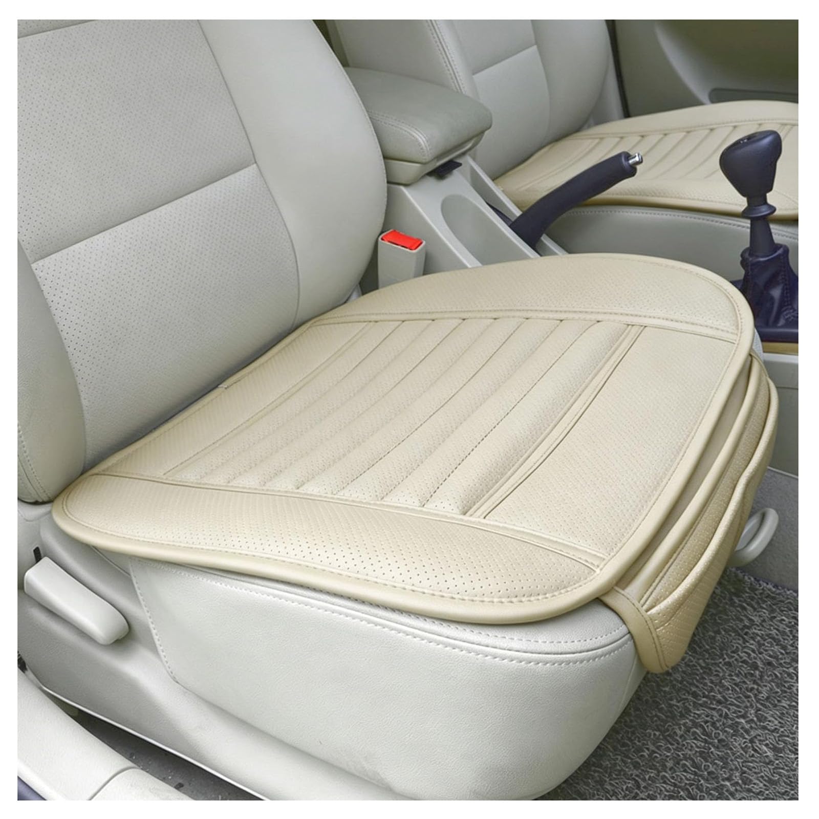CGREAGH Car Seat Cushions, for Fiat Abarth 595 Abarth 500 abarth 124 spider Car Seat Protector Mat Driver Seat Cover Pad Breathable PU Leather Pockets Storage,A