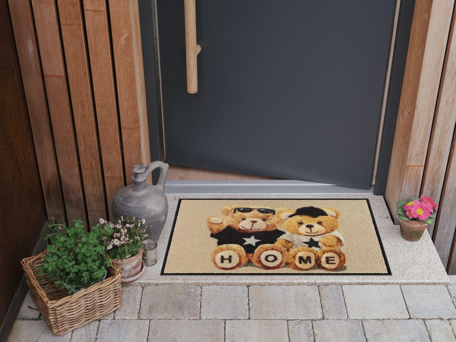 Salonloewe Fussmatte Home Teddys I Schmutzfangmatte & Fußabtreter für Innen 50 x 75 cm
