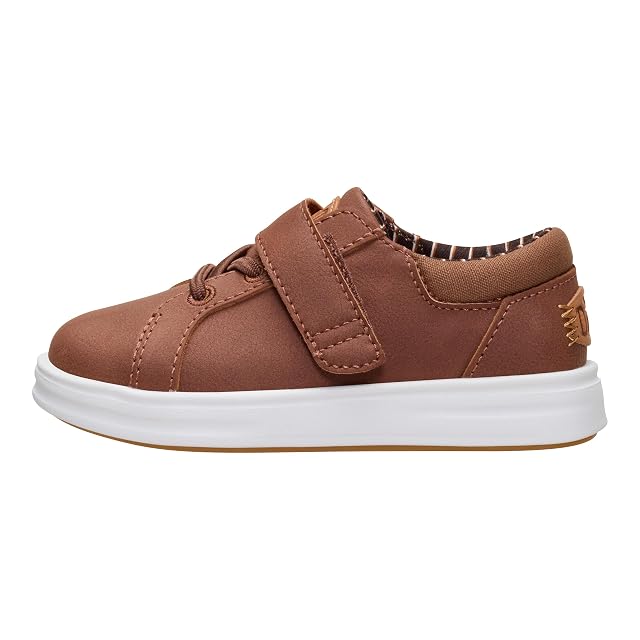 HEYDUDE HEYDUDE Toddler Boys' Paul Pro AC Classic, Cognac Size 8 | Easy On Canvas Shoes with Strap Made for Everyday Play