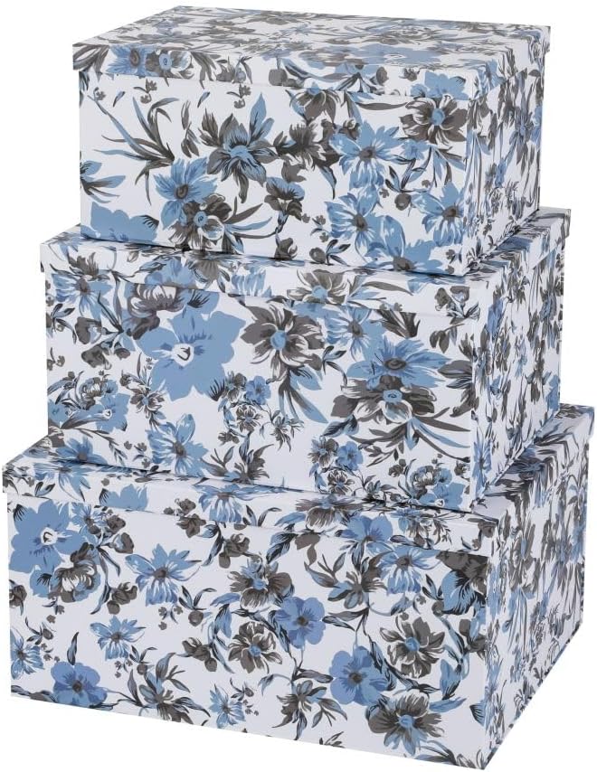 3 Pack Decorative Storage Boxes Large Keepsake Boxes Large Gift Box Decorative Box with Lids for Home Decor Memory Box for Keepsakes（3 Size）