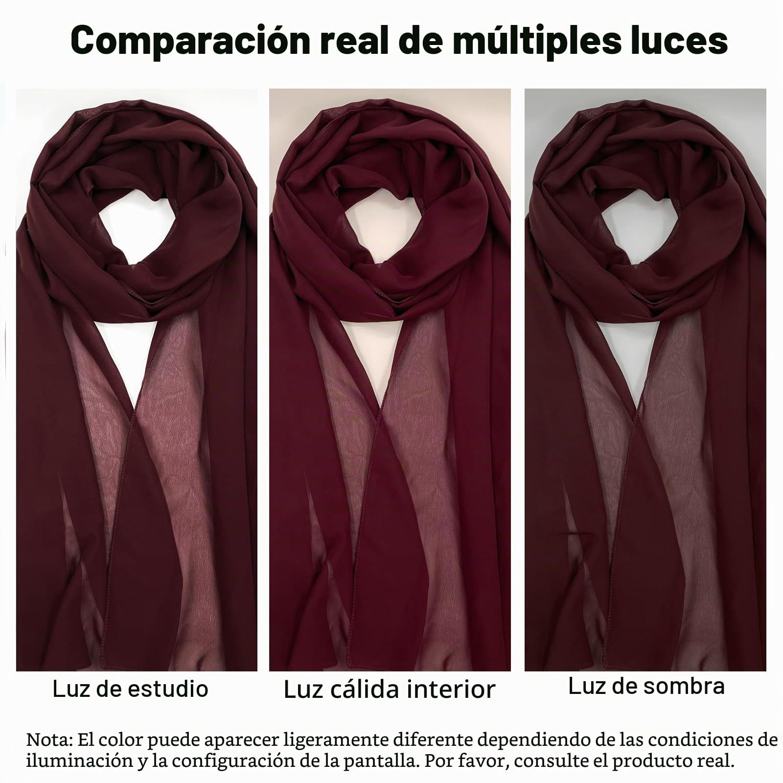 Bufanda Mujer Chales y envolturas Pañuelo Seda Mantón Moda Chal Estolas Fular Boda Fiesta Chiffon Bufanda