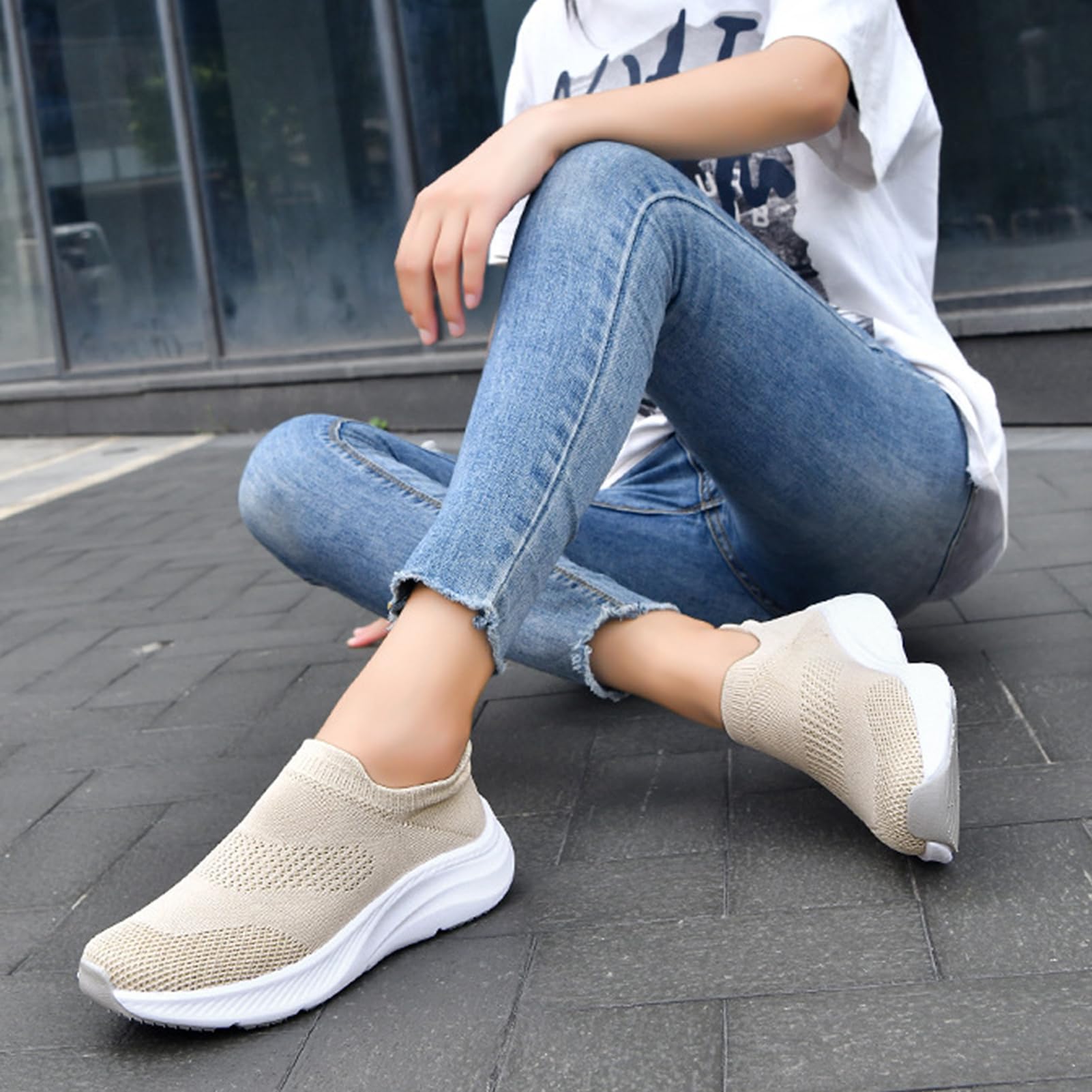 Calzado Casual Verano Mujer Zapatillas Antideslizantes Diabéticas Calzado Hallux Valgus Plantillas Extraíbles Espuma Viscoelástica Ligeras Adecuadas Personas Mayores Pies Hinchados