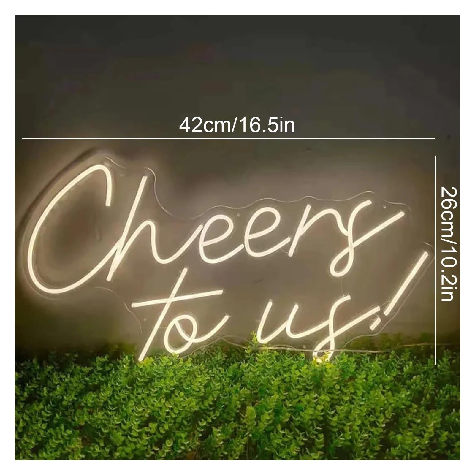 Insegna luminosa al neon Cheers To Us per l'insegna al per neon a LED per la decorazione della parete lettera dell amante festa di nozze fidanzamento
