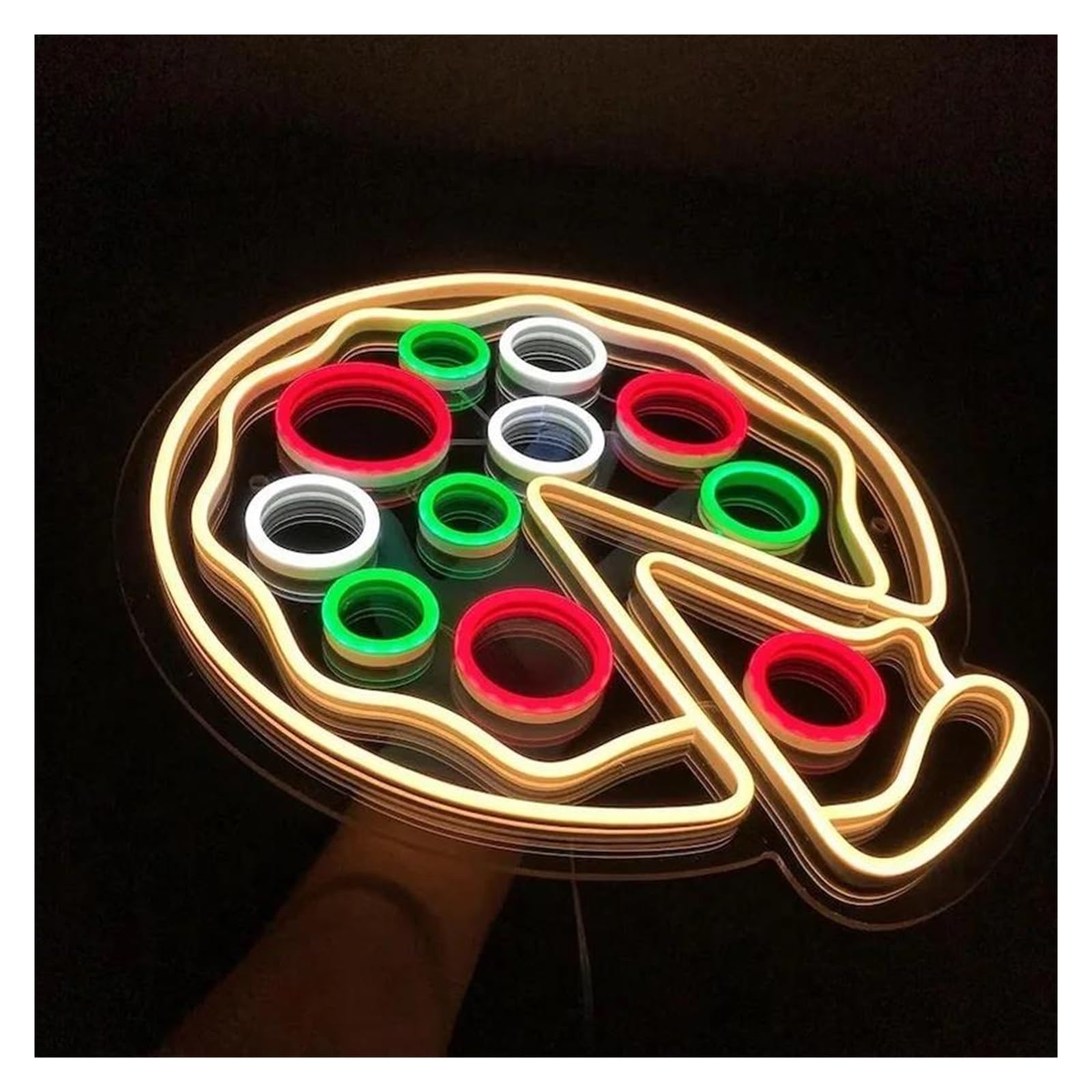 SHOUXI Sign Lamp Kitchen Neon Sign for Restaurant Food Shop Wall Decor Pizza Bar Store Neon Decoration(50cm)
