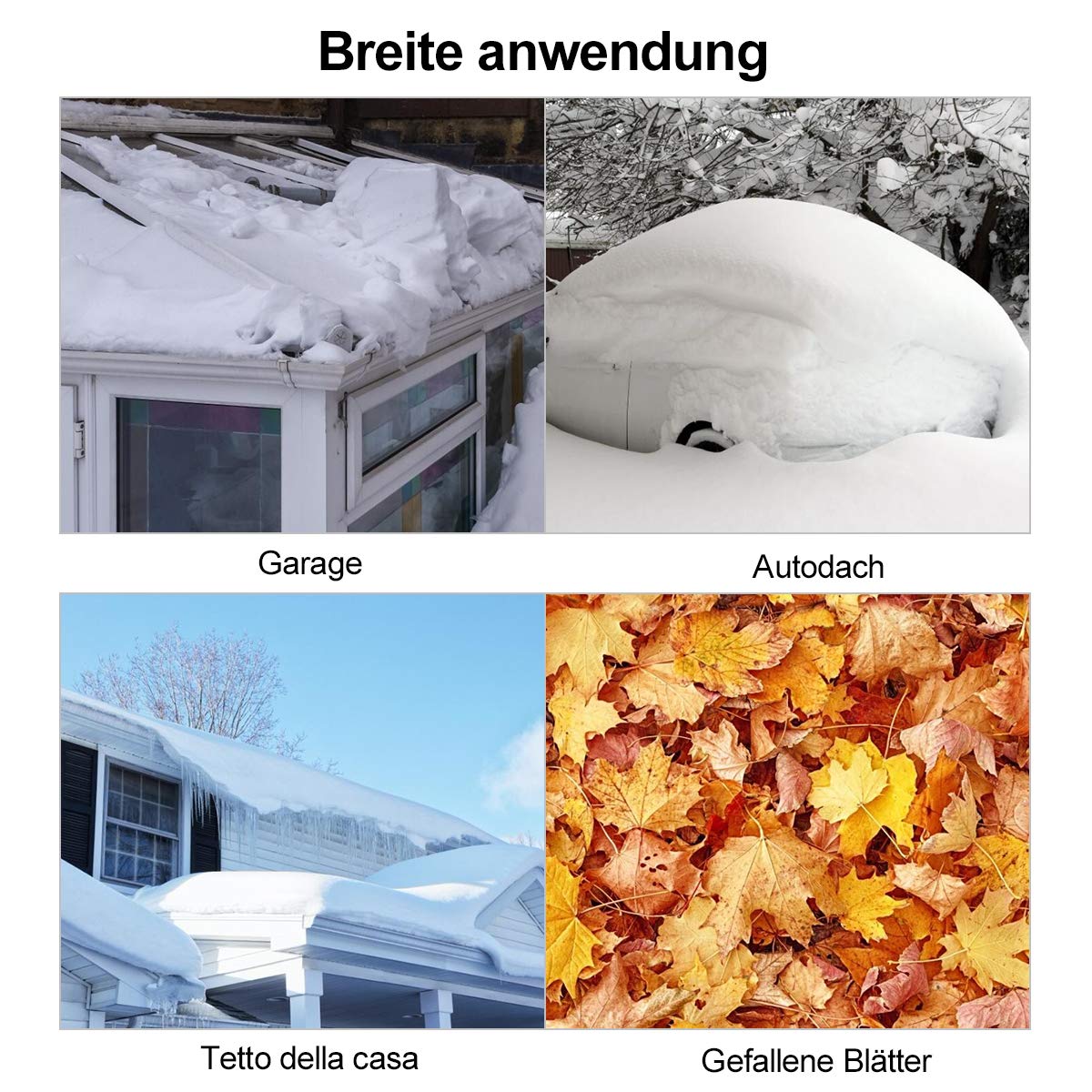 COSTWAY Schneeschaufel Dach mit Gummielippe, Einstellbereich 201-630 cm, Schneeräumer aus Aluminium, Dachräumer Schneeschieber Dachschneeräumer für Solaranlage und Dach