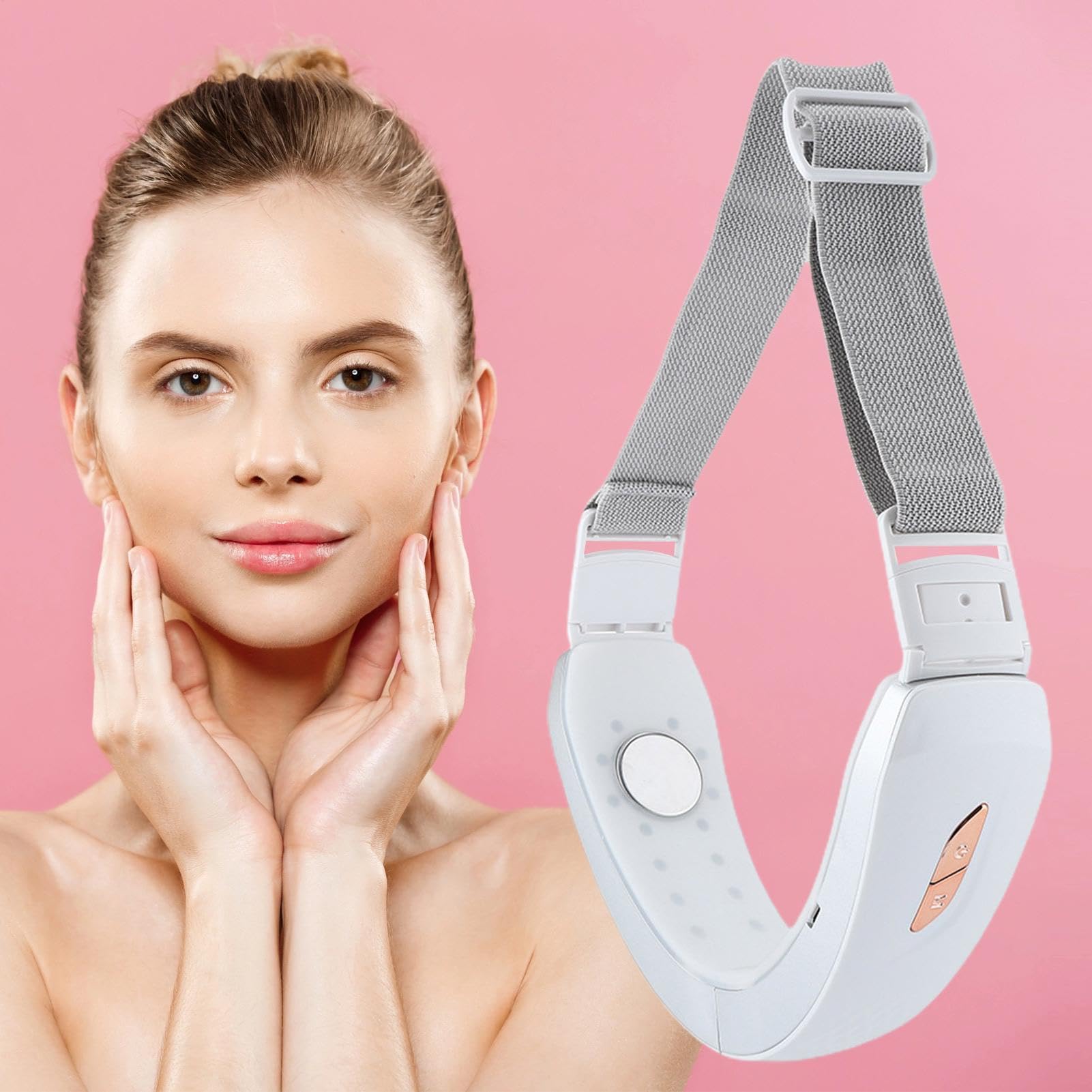 V Sfaccettatura elettrica Doppio mento, Massaggiatore viso elettrico V Face | Cinghia di sollevamento del massaggiatore facciale microcorrente per la pelle, c