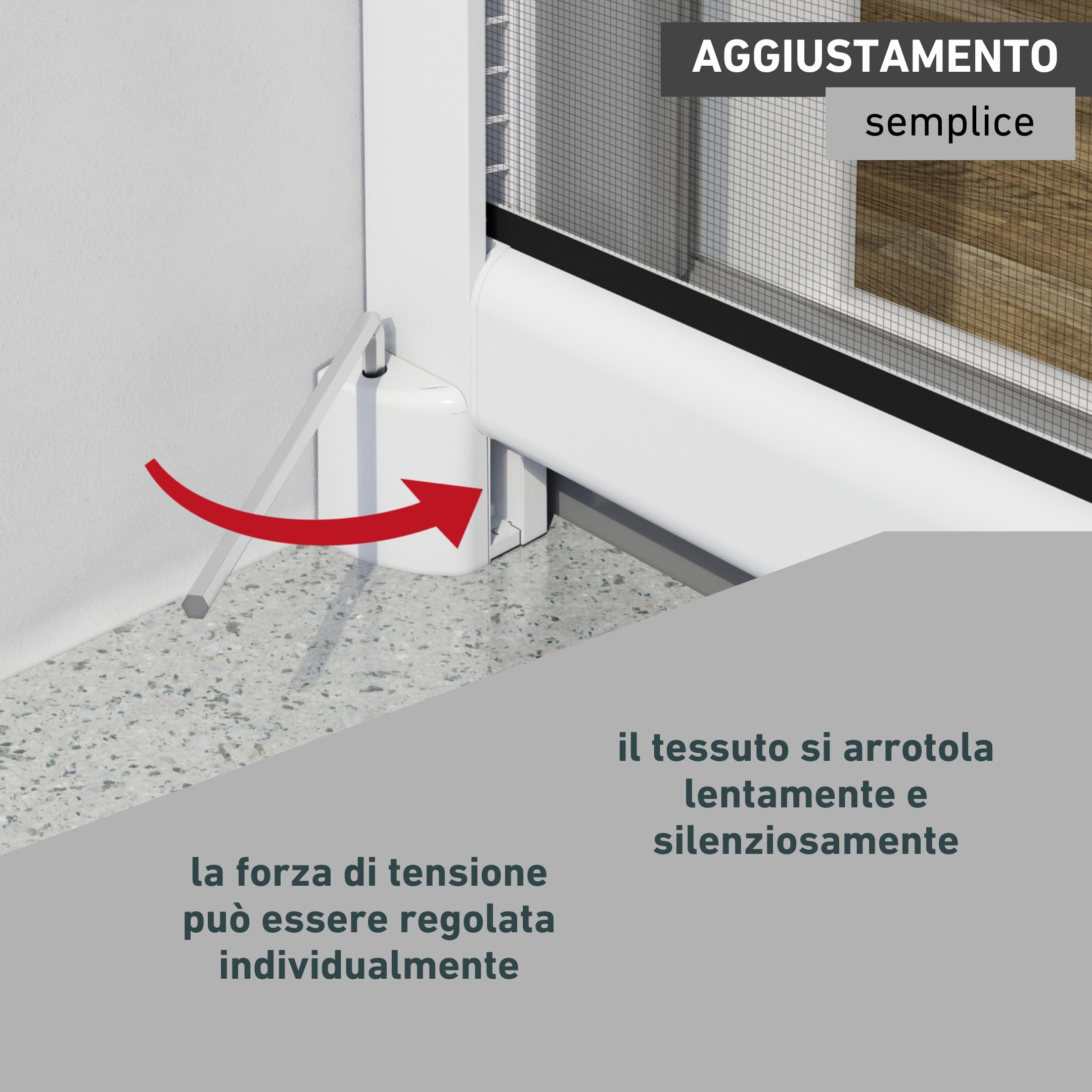 Windhager Tenda a Rullo zanzariera, zanzariera, Telaio in Alluminio per finestre, accorciabile singolarmente, 130 x 160 cm, Bianco, 038768