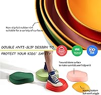 Vista 2 de makarci Piedras de equilibrio para niños, juguetes sensoriales antideslizantes para niños pequeños para jugar al aire libre o en interiores