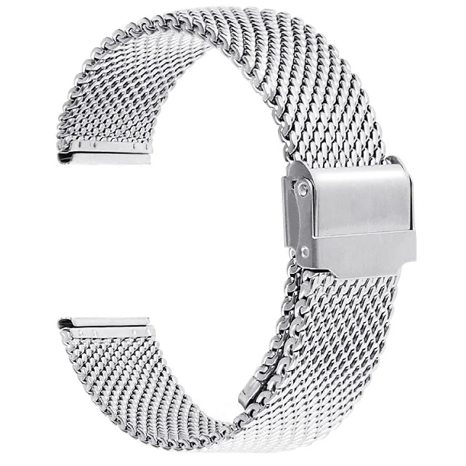 Bracelet milanais en Maille 1.0, pour Montre en Acier Inoxydable de 3mm d'épaisseur, 18/20/22/24mm