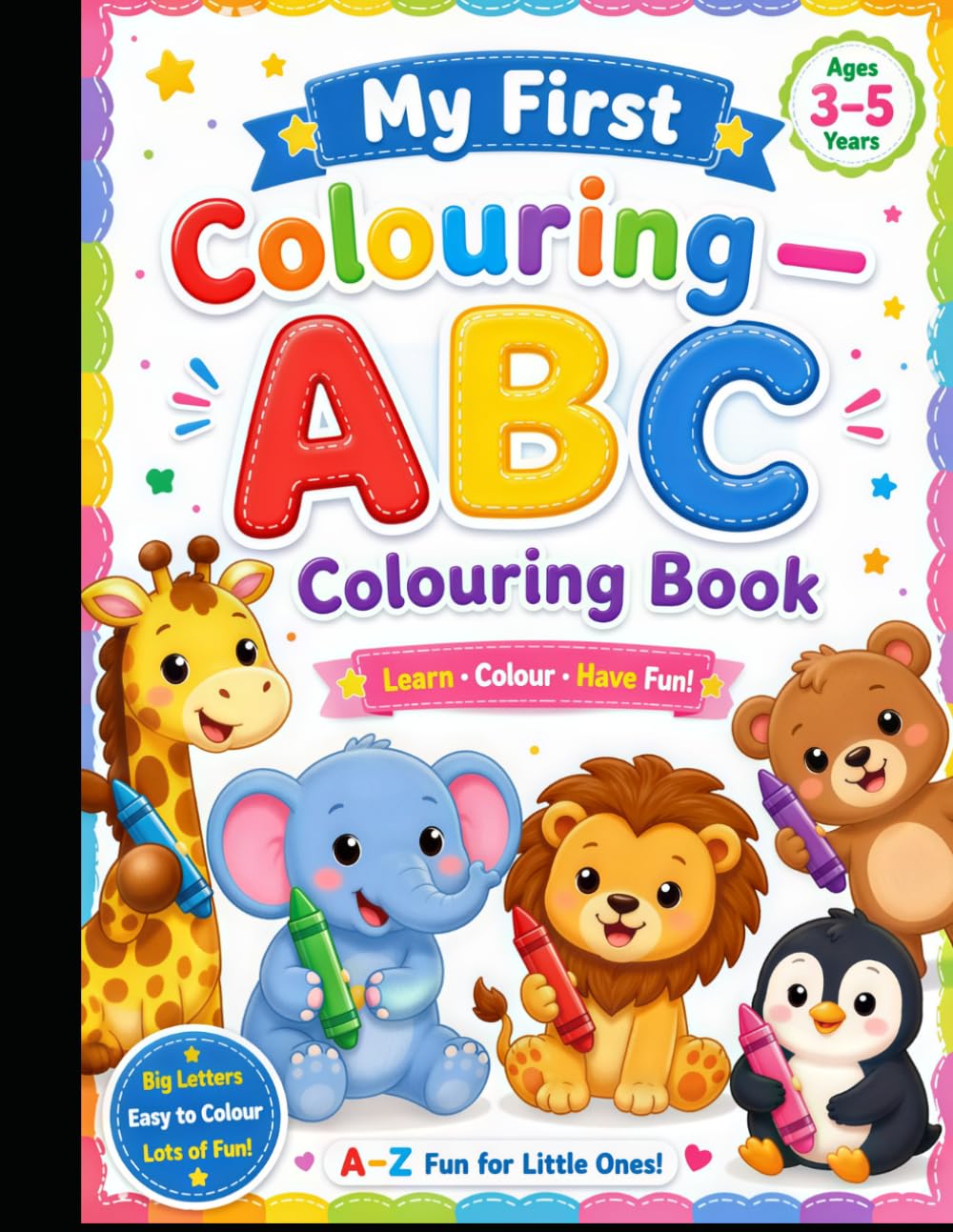 A to Z Coloring Book for Kids: Learn the Alphabet with Fun and Easy Coloring Pages for Preschoolers, Toddlers, and Kindergarten Children