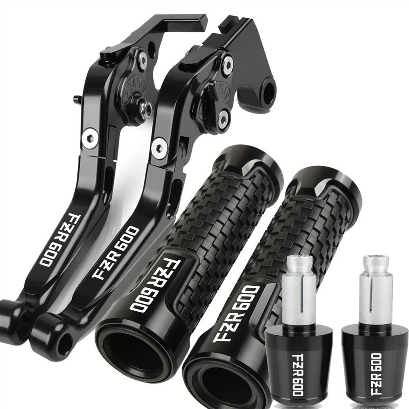 Pioyerg 11 Compatible For Yamaha Fzr600 Fzr 600 1994-1999 Motorcycle Brake Clutch Levers Handlebar Grips Ends Adjustable Folding Cnc Accessories With