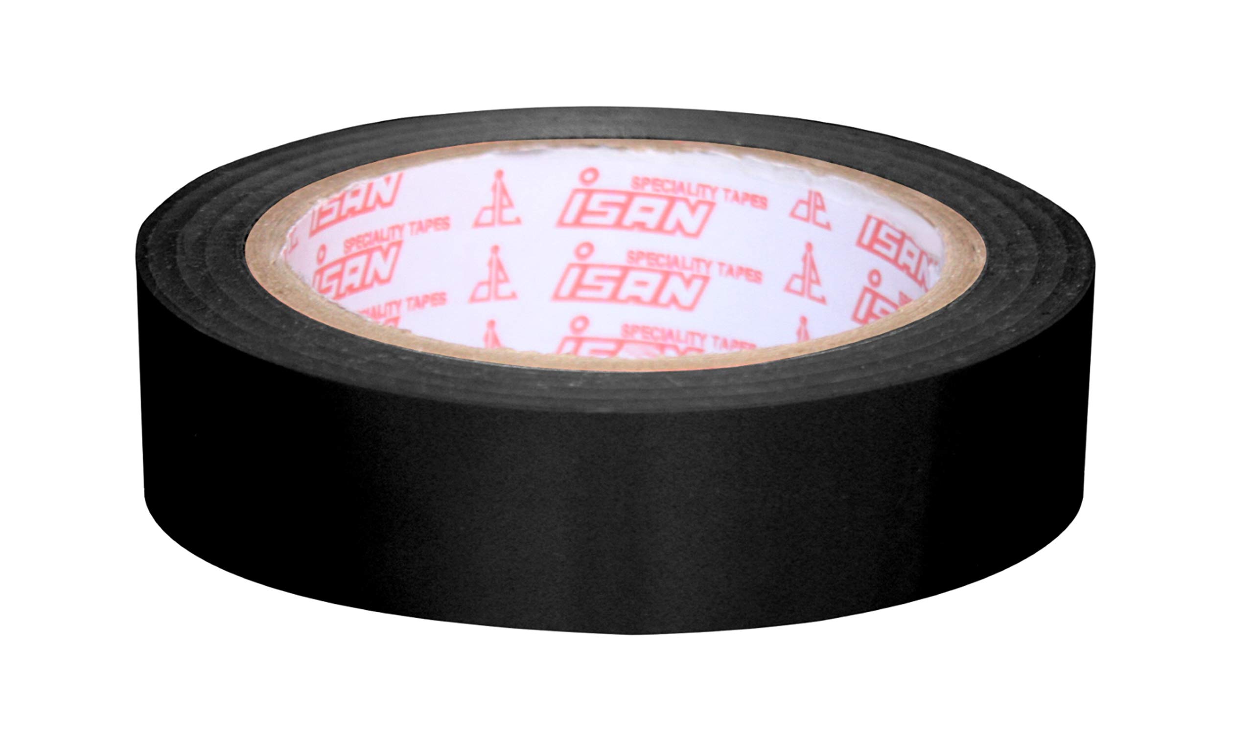 ISAN Black Floor Marking Tape 24mm (1" Approx) Width X 21m Length (2 Pc)