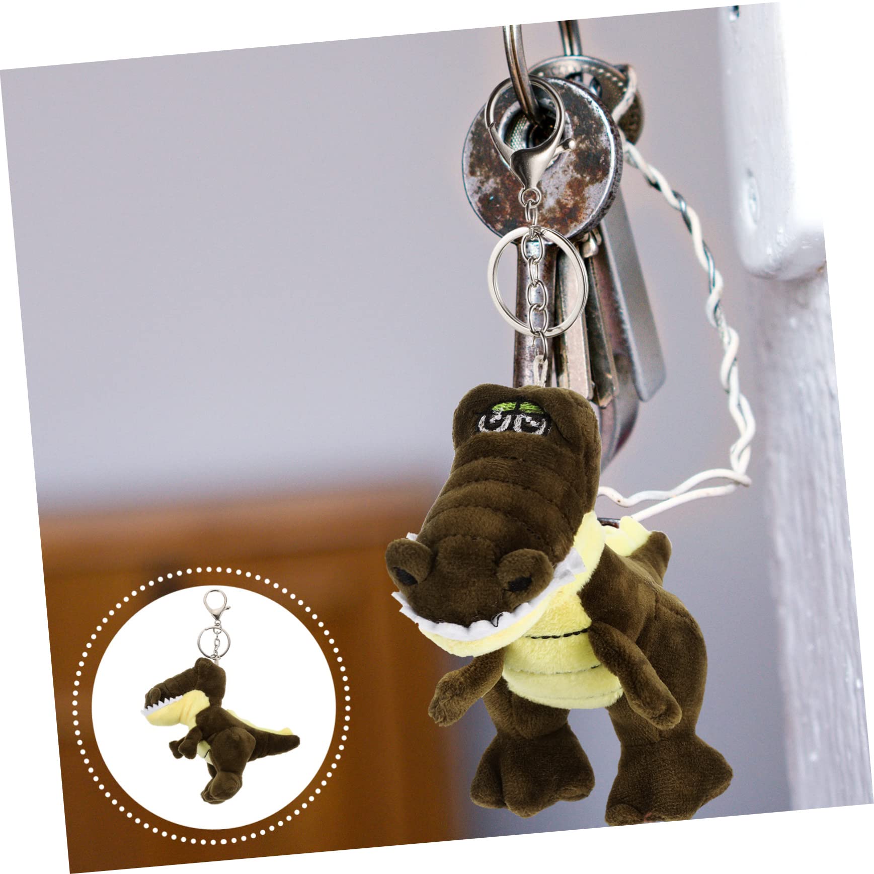 SUPVOX 2Pcs Cute Plush Keychain for Backpacks Animal Keychain Decor Soft Stuffed Present for Birthdays Valentine Day Christmas Design