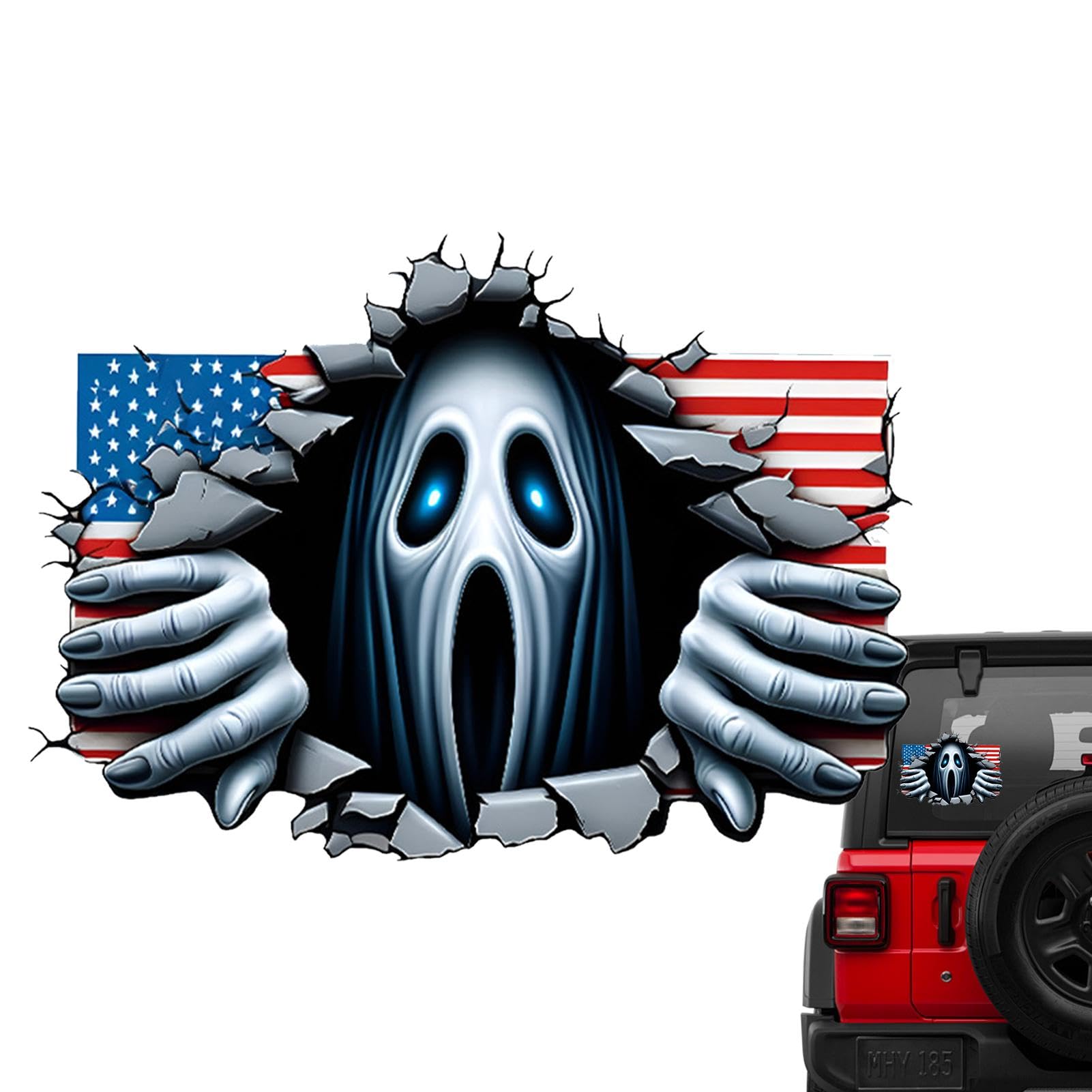 Accessoire Halloween Pour Voiture - Crocs De Vampire Pour Calandre - Décoration Gothique Résistante Aux Intempéries - Pour Berline, Camion, Camping-car - 14