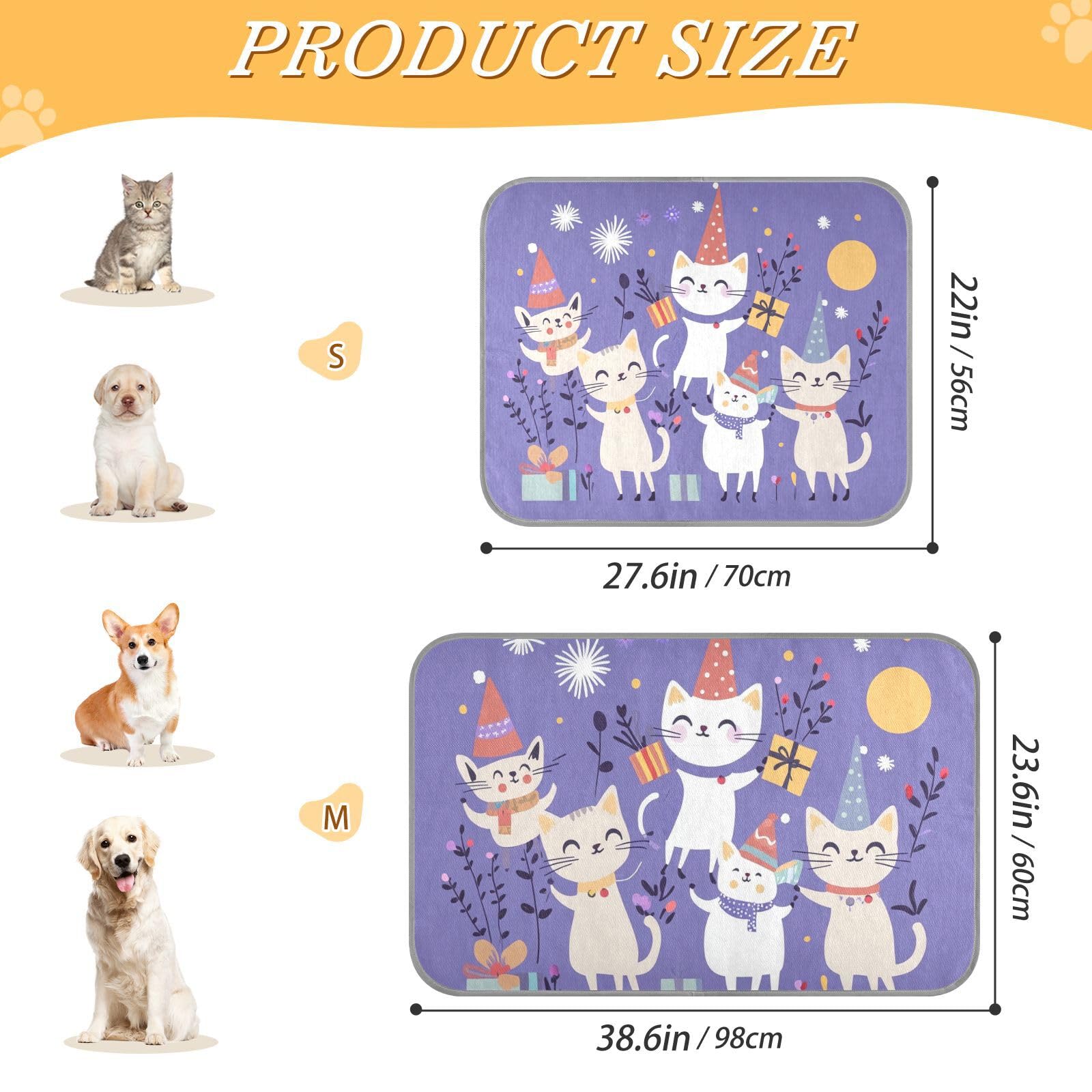 siphylline Burmese Cats Purple Summer pet Cooling mats Self Cooling beds for Outdoor for Puppy Indoor Non-Electric tapete refrescante para mascotas S