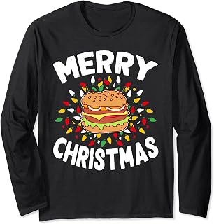 Merry Christmas Food Lover Turkey Club Sandwich Xmas Long Sleeve T-Shirt