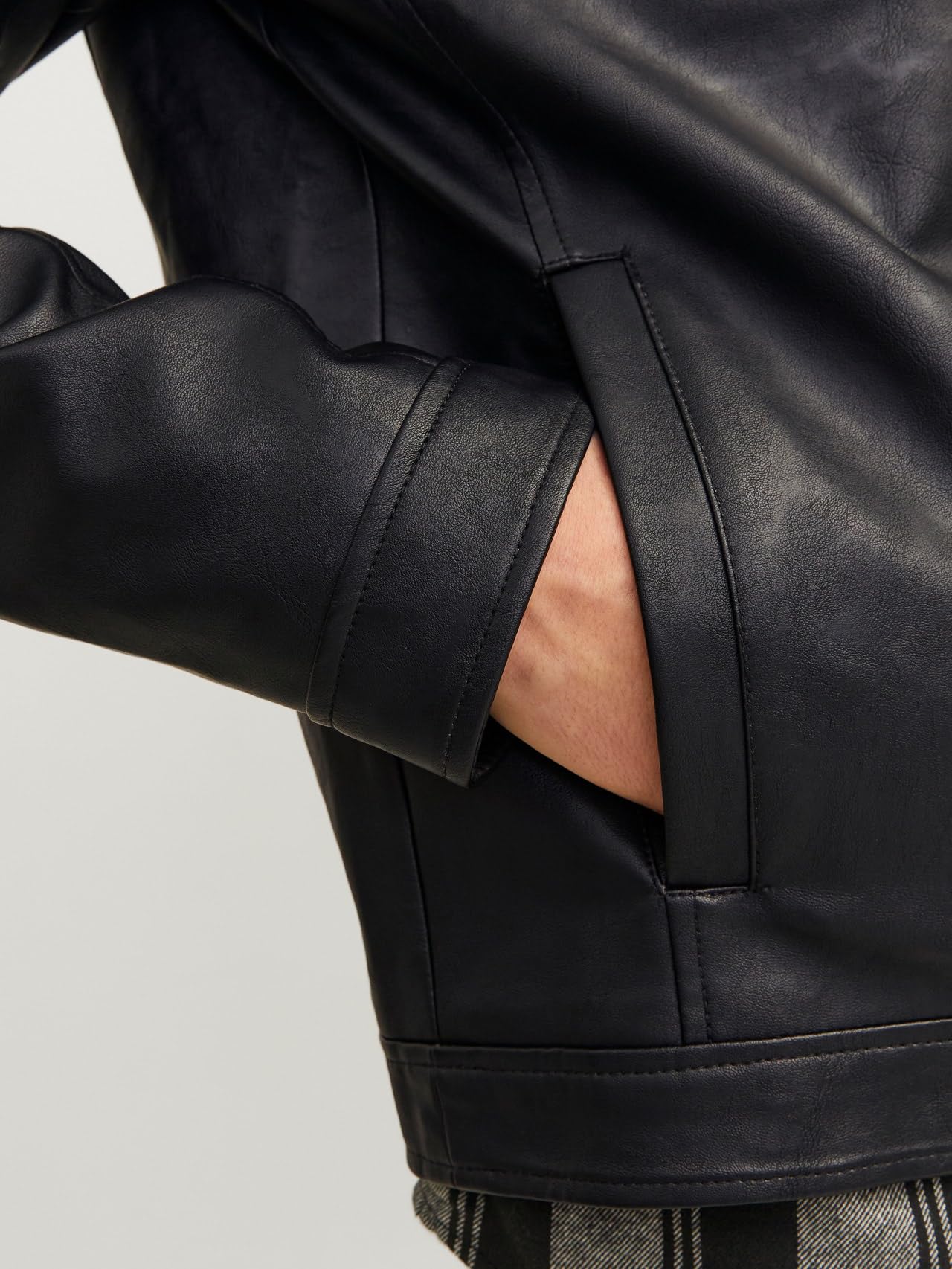 JACK & JONES Synthetic Leather Jacket Synthetic Leather Jacket