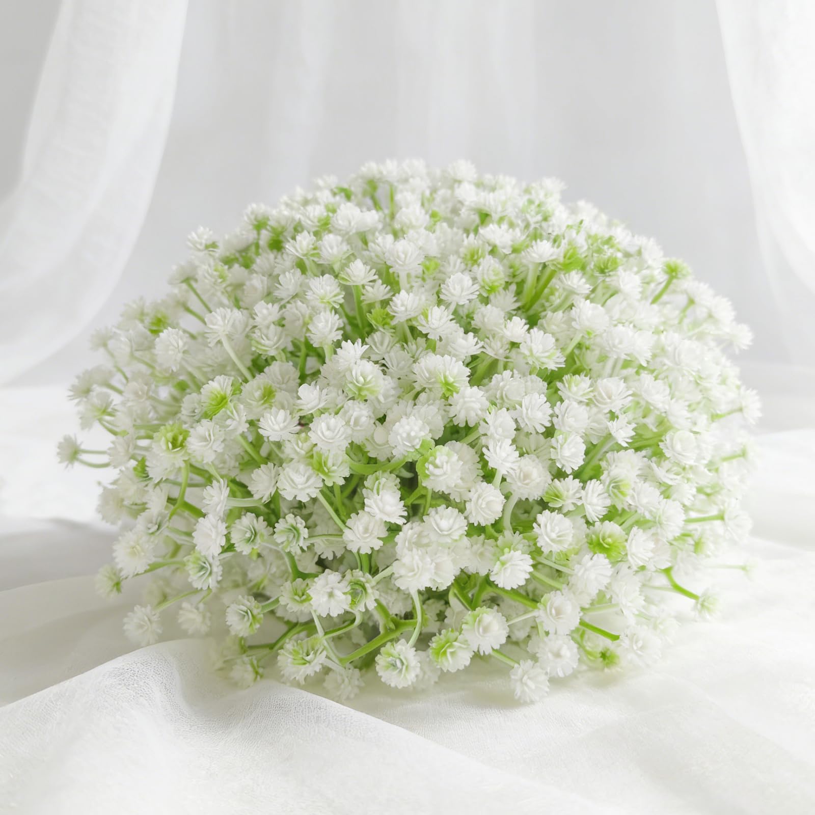 Azoisuwr 14PCS Gypsophila Artificial Flowers,Artificial Gypsophila White,Babys Breath Bouquet for Wedding,Party,DIY Floral Arrangements,Home Decoration(30CM)