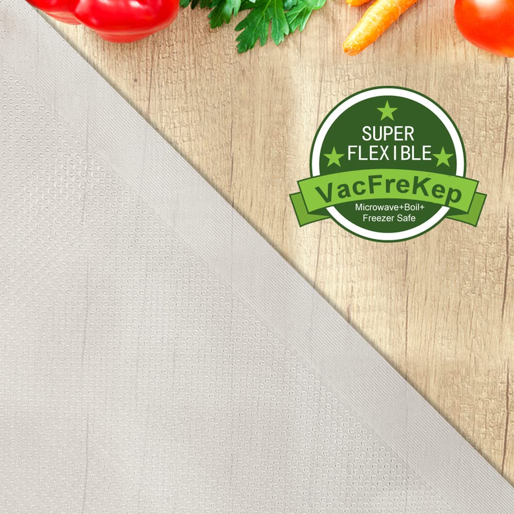 VacFreKep 100 Buste 20x30cm(50) e 28x40cm(50) Buste Sottovuoto Alimenti,Sacchetti Sottovuoto per Alimenti,Sacchi Sottovuoto Alimenti senza BPA