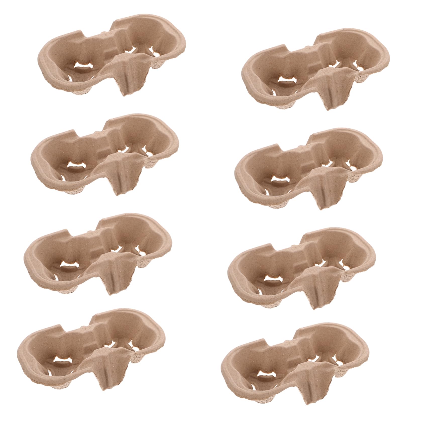 MUCKLILY 50pcs Takeout Beverage Carrier Tray Practical Cup Holder for Drinks for Shops Restaurants and Juice Bars Portable Slot Design for Easy Transport