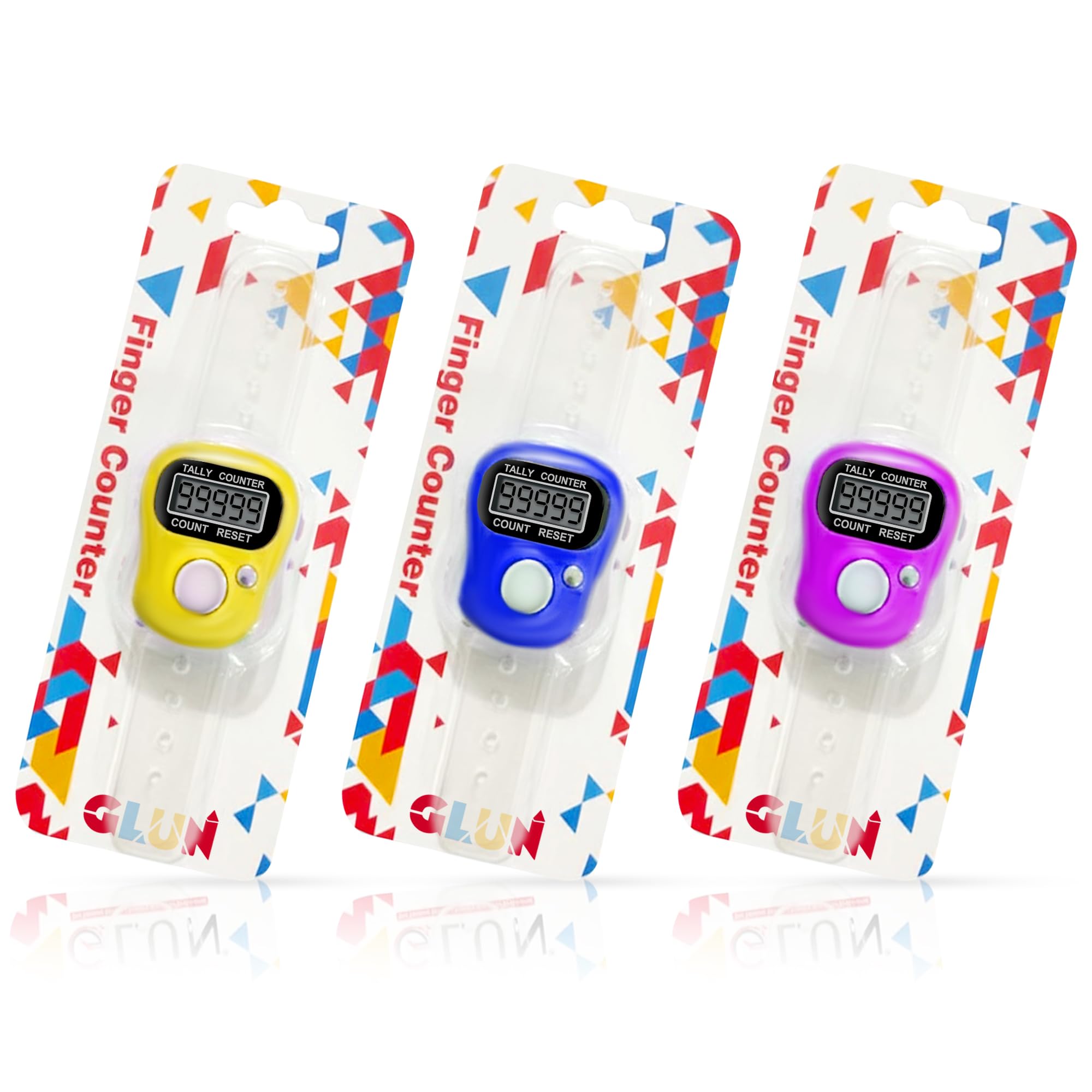 5-Digit Electronic Tally Counter Ring, Pack of 3, Ideal for Cricket Umpire & Various Counting Purposes