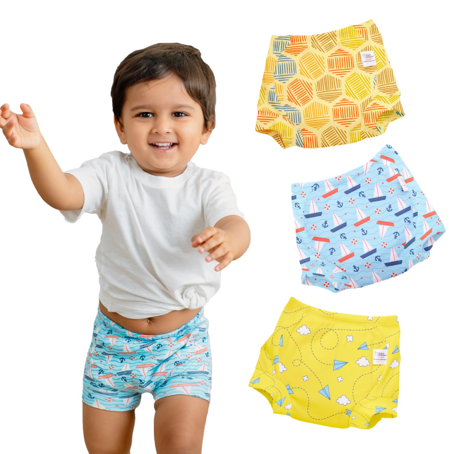 Superbottoms unisex-child Cotton Padded Underwear (Pack of 3) (SBSU-EX-3PACK-SIZE3_Explorer_Multicolor_3 Count-picture-7