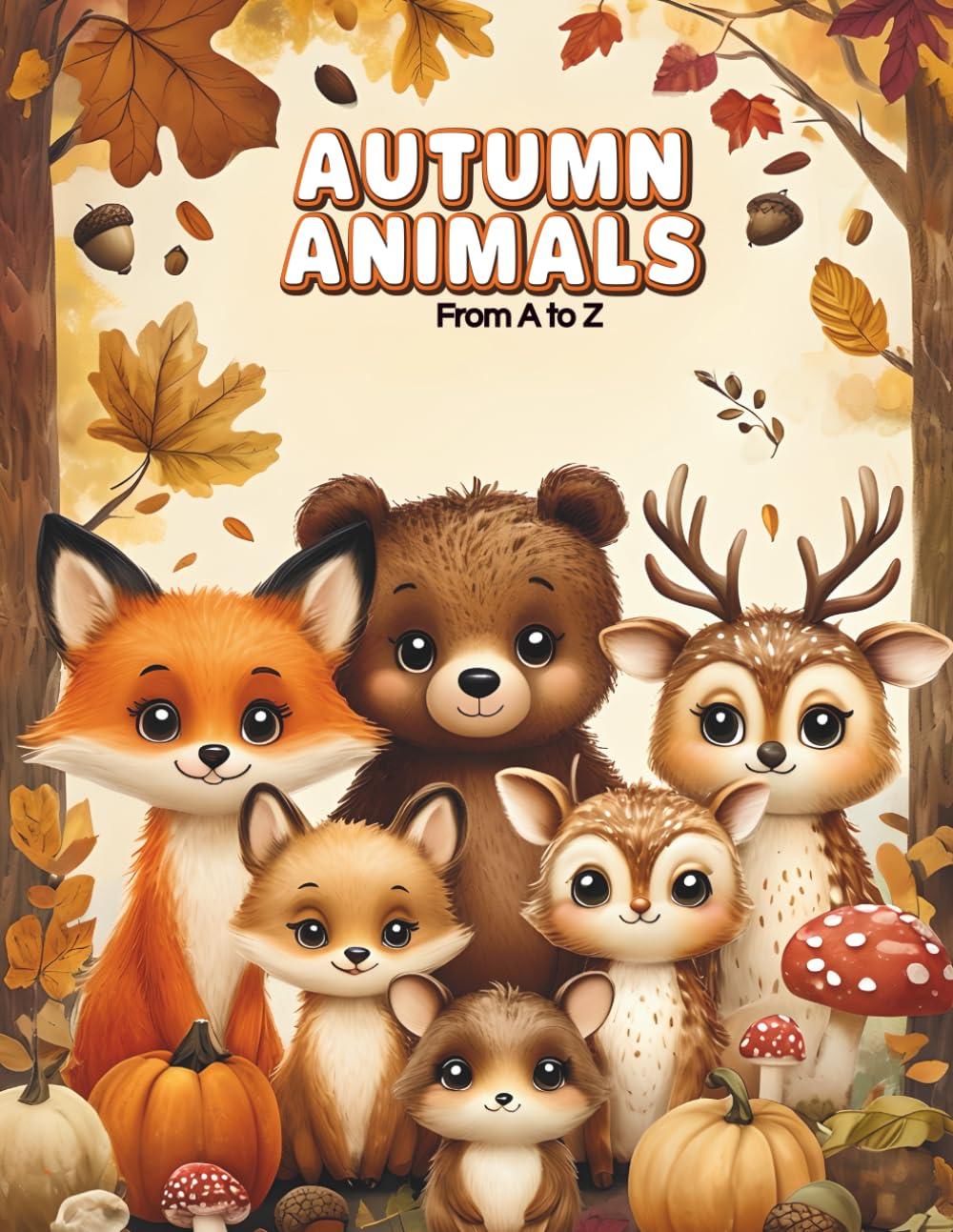 Autumn Animals from A to Z: A Fun and Educational Alphabet Coloring Book for Kids (CD Creations A–Z Coloring Series)