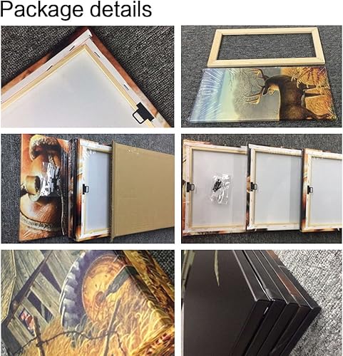 Miniatura 7 de TISHIRON Cristiano Ronaldo - Lienzo enmarcado en la parte trasera de la pared, póster CR7, pintura moderna, decoración del hogar para sala de estar,