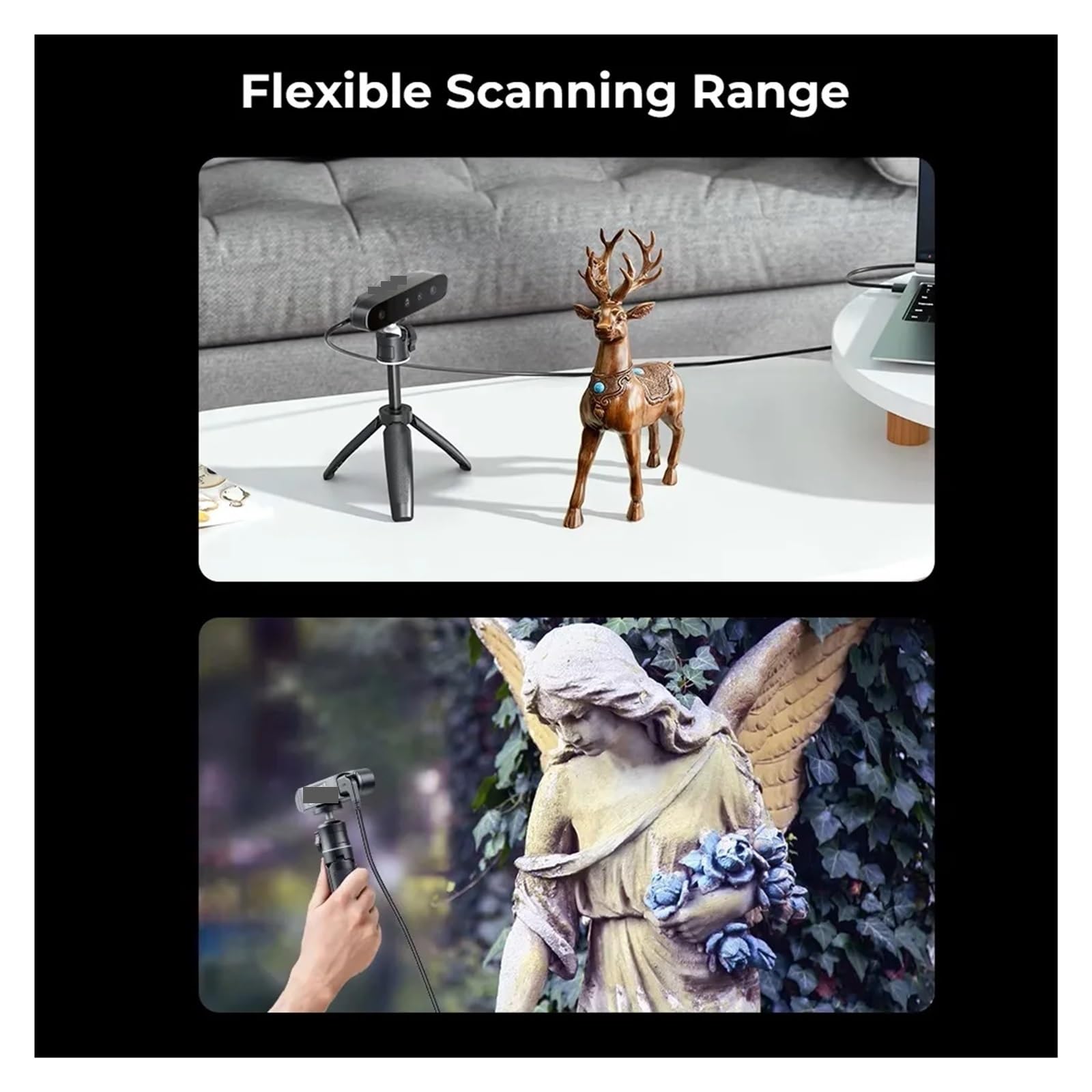 CR-Scan Ferret SE 3D Scanner Anti-Shake Tracking 24-Bit Full Color Up to 0.05mm 30fps Scanning Speed 150-2000mm