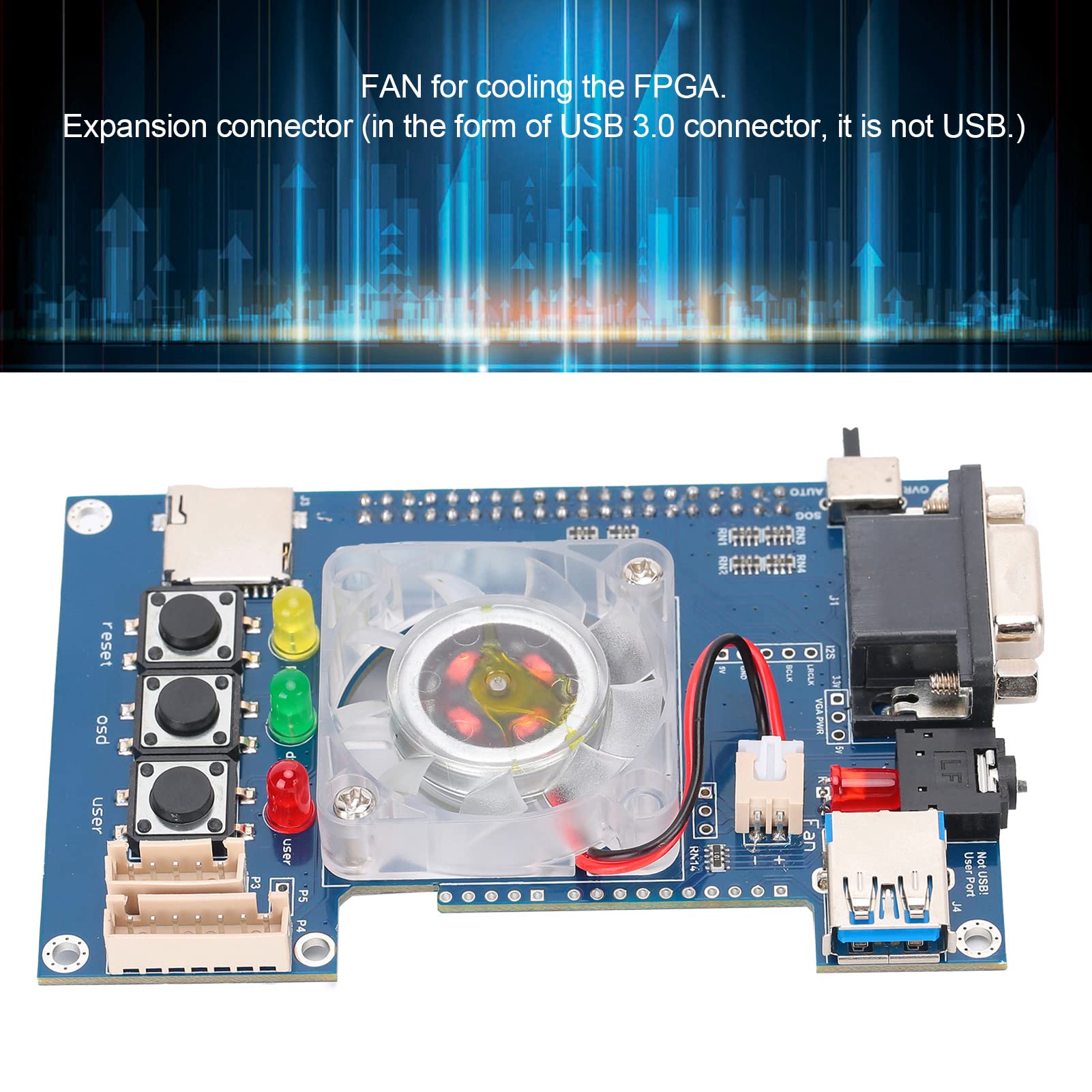 Scheda di Espansione FPGA, Modulo di Sostituzione Affidabile per Uscita Video Analogica VGA e Audio per Giochi Retro, PCB , 1 Pezzo