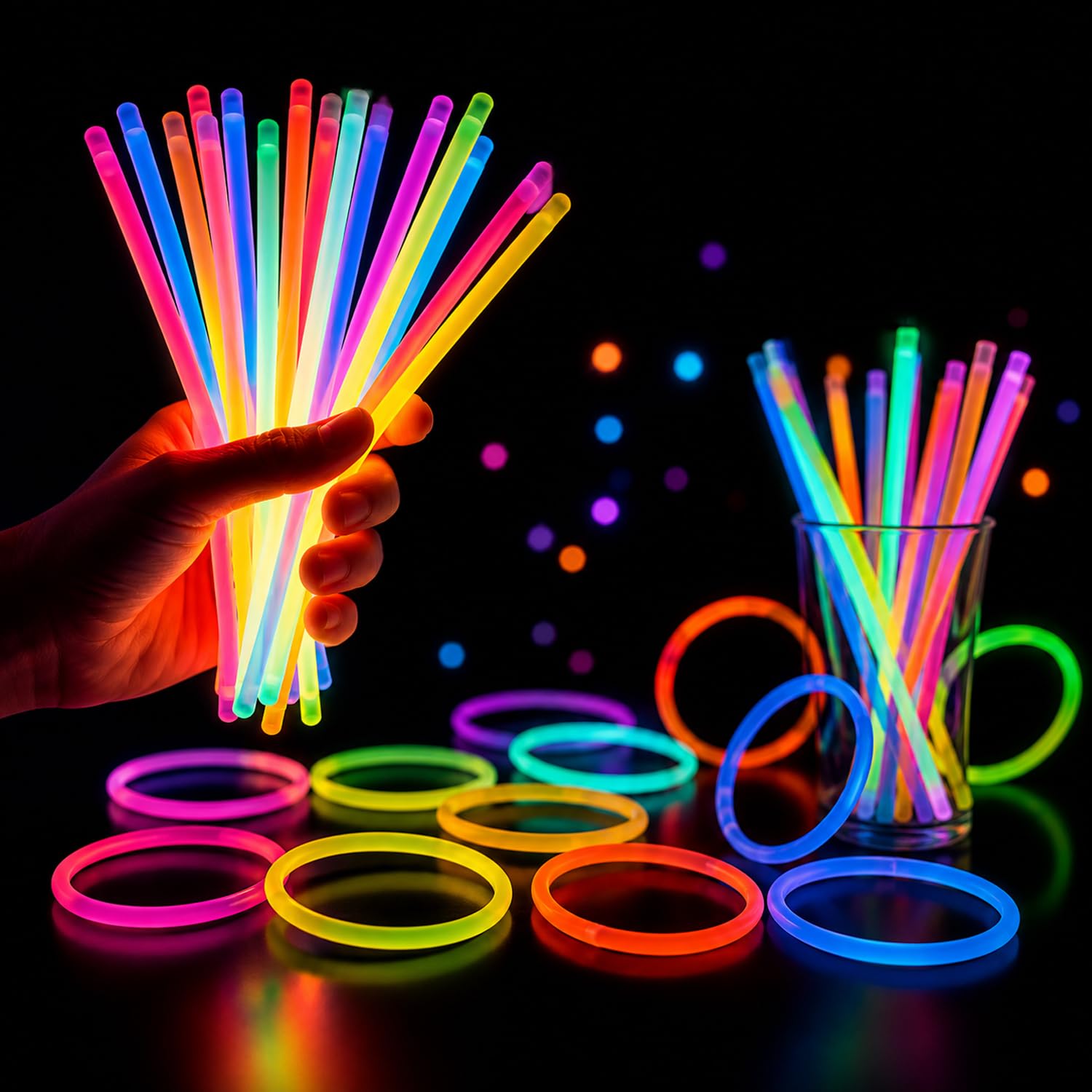 Multicolor Glow In Dark Sticks For Celebration Pack of 50 Pcs-image-32
