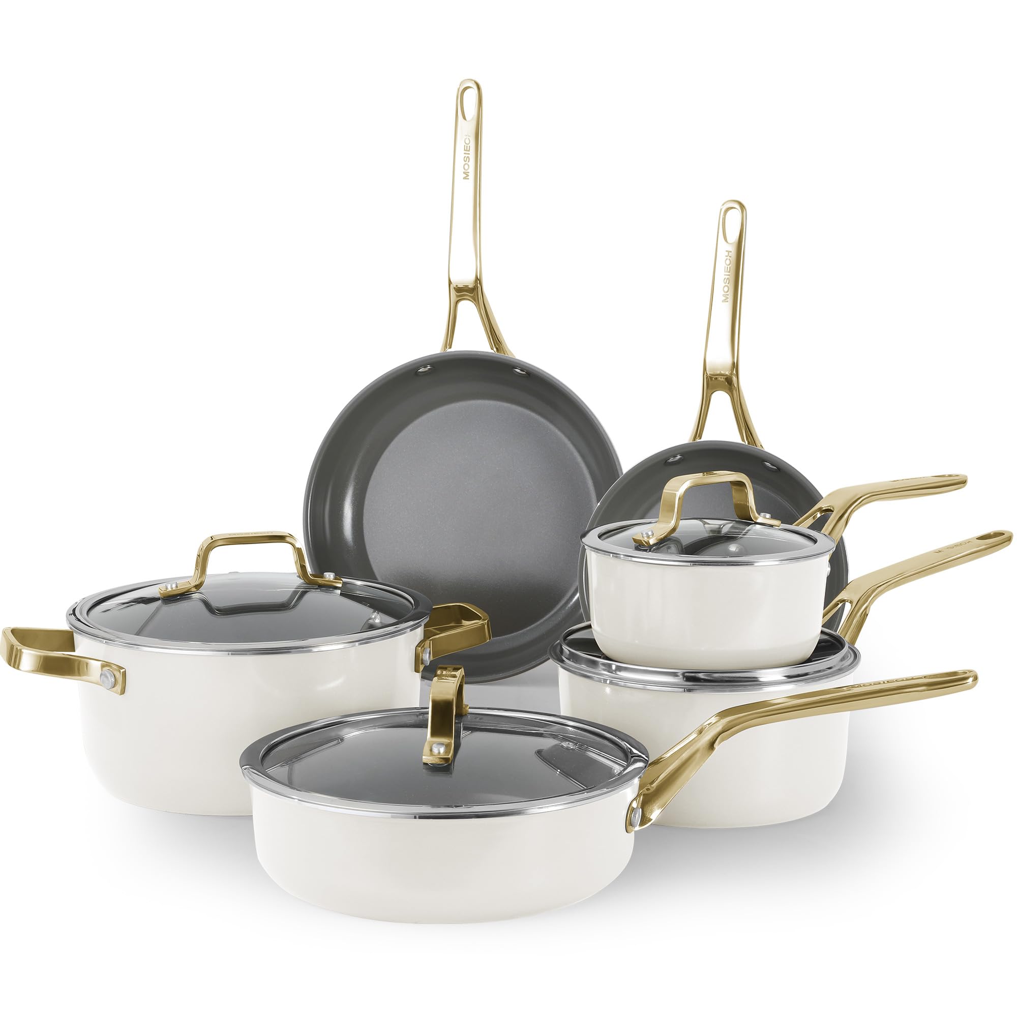 MOSIECH 10-Piece Ceramic Cookware Set