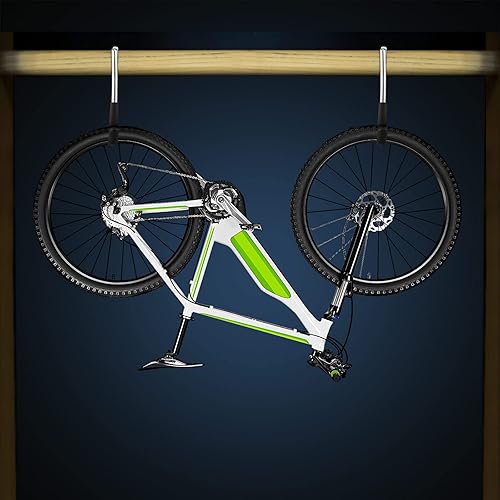 Vista 6 de Ferraycle 8 ganchos para colgar en forma de Rafter de acero galvanizado para escaleras, accesorios deportivos, organizador de almacenamiento