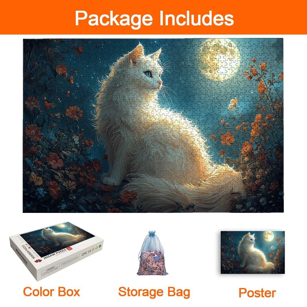 Puzzle 2000 Pezzi, Puzzle Gatto, Misura: 100x71cm, Regalo Donna/Uomo -8677