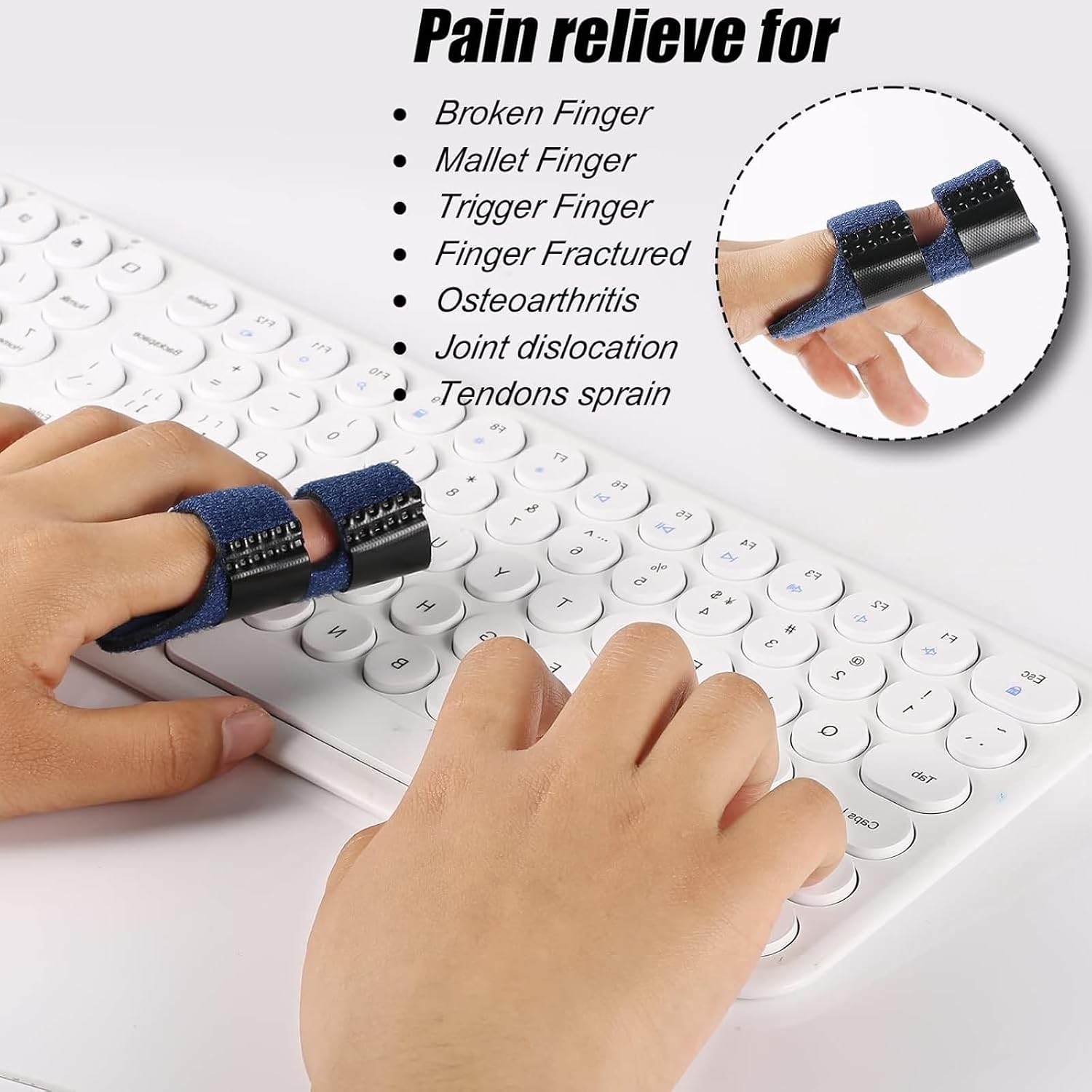 4PCS Finger Splint for Kids, Broken Finger Support Brace Trigger Splints Straightener for Injured Protection Sport Injuries (4 Colors)