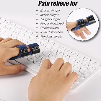 4PCS Finger Splint for Kids, Broken Finger Support Brace Trigger Splints Straightener for Injured Protection Sport Injuries (4 Colors)