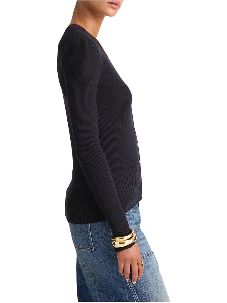 Navy Madewell Merino Silk Becka Cardigan