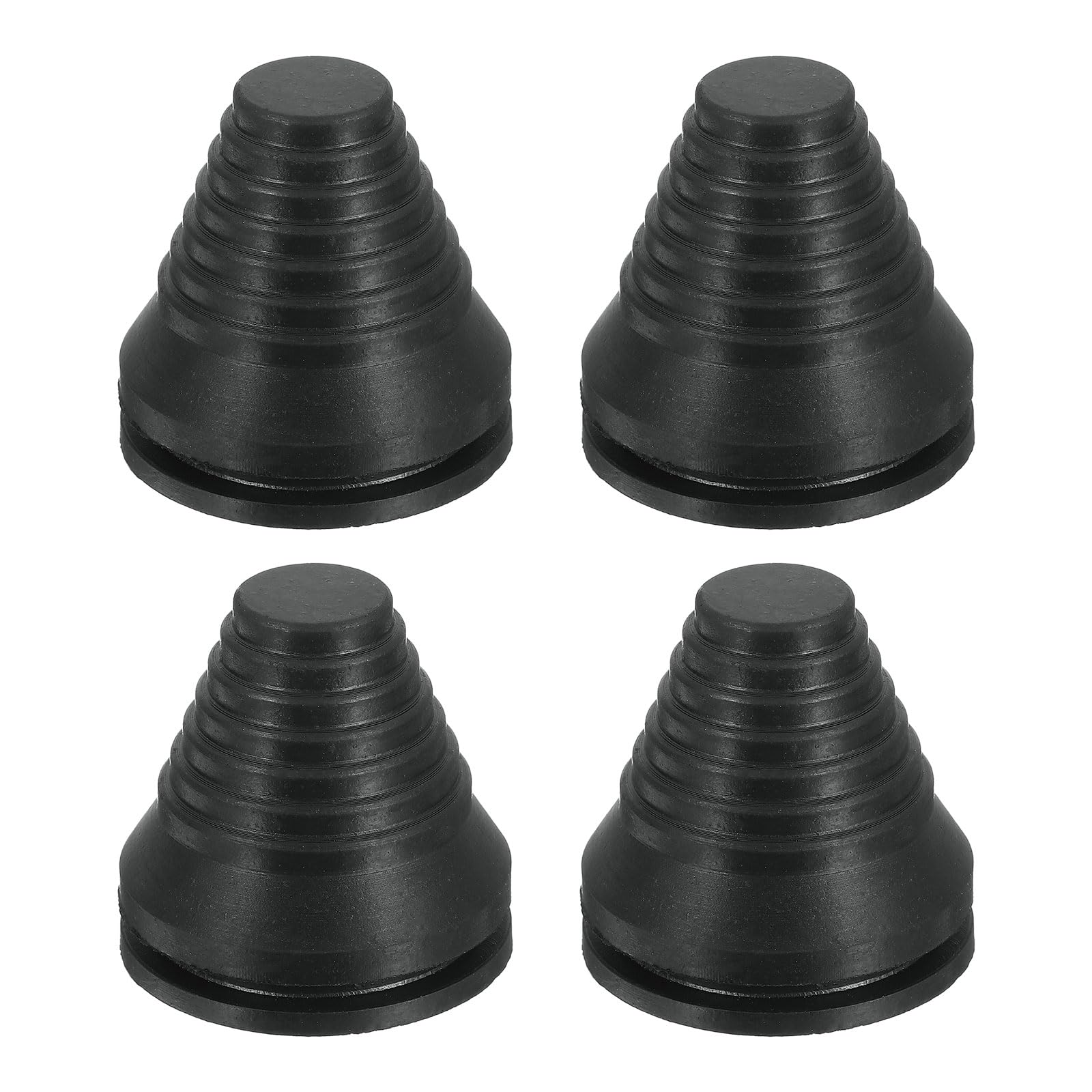 uxcell Tower Shaped Grommet, 4 Pcs 1-3/8"(35mm) Inner Diameter, Rubber Grommets Firewall Plug Grommets Hole Plug for Wire Cable Plug Plumbing, Black