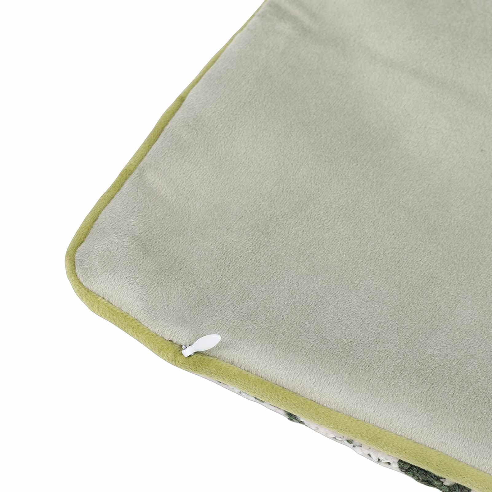 Annadue Fundas de Almohada Rústicas Estilo Bohemio, 4 Unidades, Fundas de Cojín Decorativas para sofá, Sala de Estar, de Almohada de Poliéster Suave, Color Verde y Blanco (50,8x50,8 cm/20x20 pulgadas)