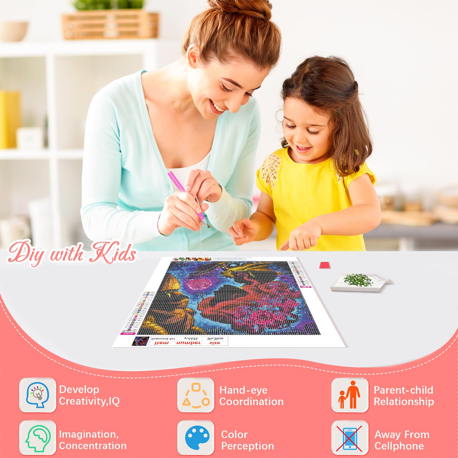 KEYRANKE 4 Pack Disney Diamond Art Kits Adults, Diamond Painting Disney Kits - Image 3