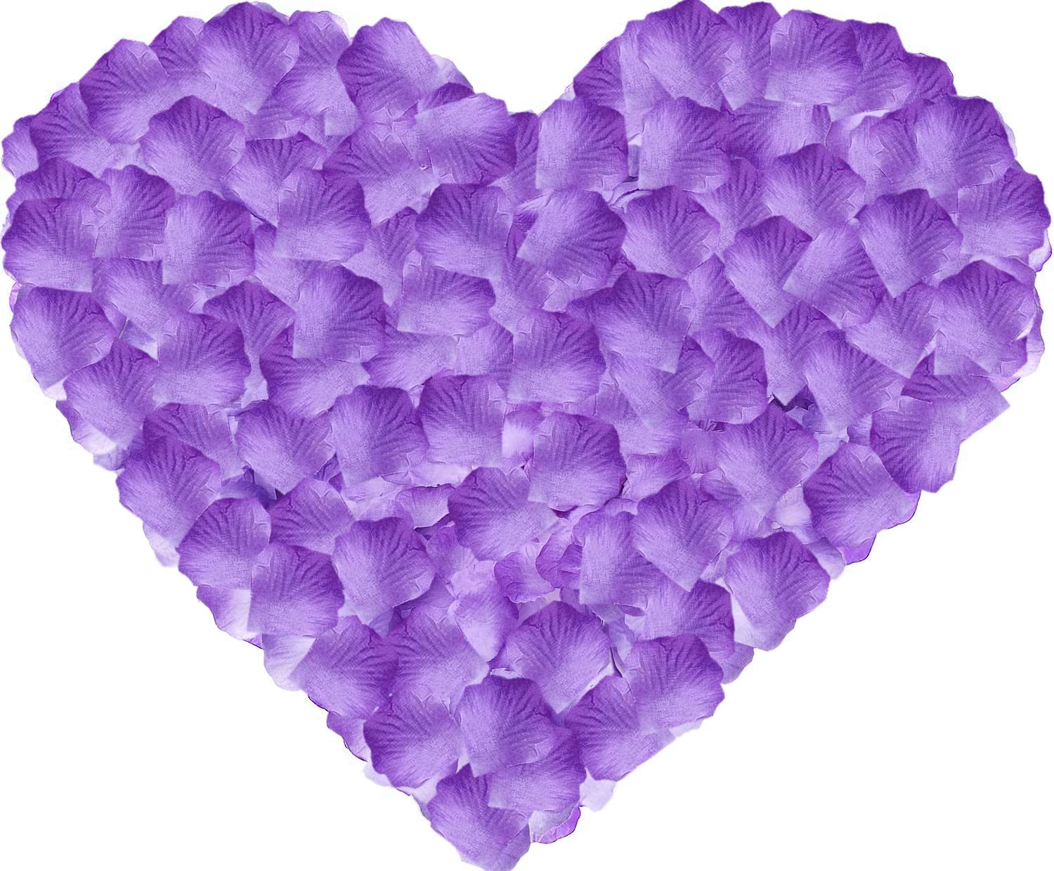 CATTREE Rose Petals, 3000 PCS Silk Artificial Petals Vase Home Decor Wedding Bridal Decoration Wholesale Party Ceremony (Purple White)