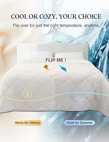 Vista 21 de ZonLi Q-Max 0.5 - Manta refrescante para durmientes acalorados de 50 x 70 pulgadas, ligera, fresca al tacto, transpirable, para sudores nocturnos