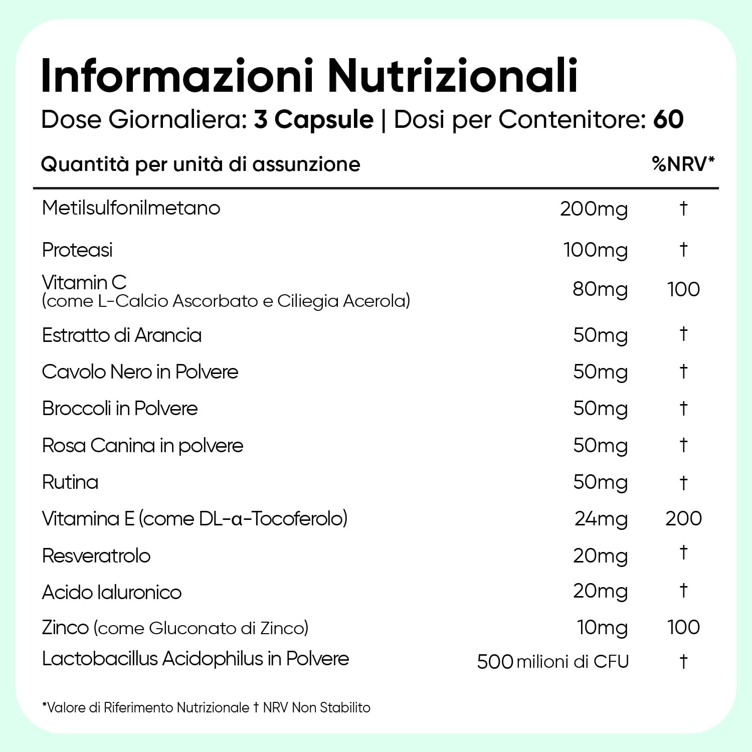 Collagene Vegano con Acido Ialuronico, 180 Capsule, Collagene Complex con Vitamina C, E, Zinco, Resveratrolo, MSM, Rosa Canina, Lactobacillus Acidophilus (500 Milioni di CFU), Senza Magnesio Stearato
