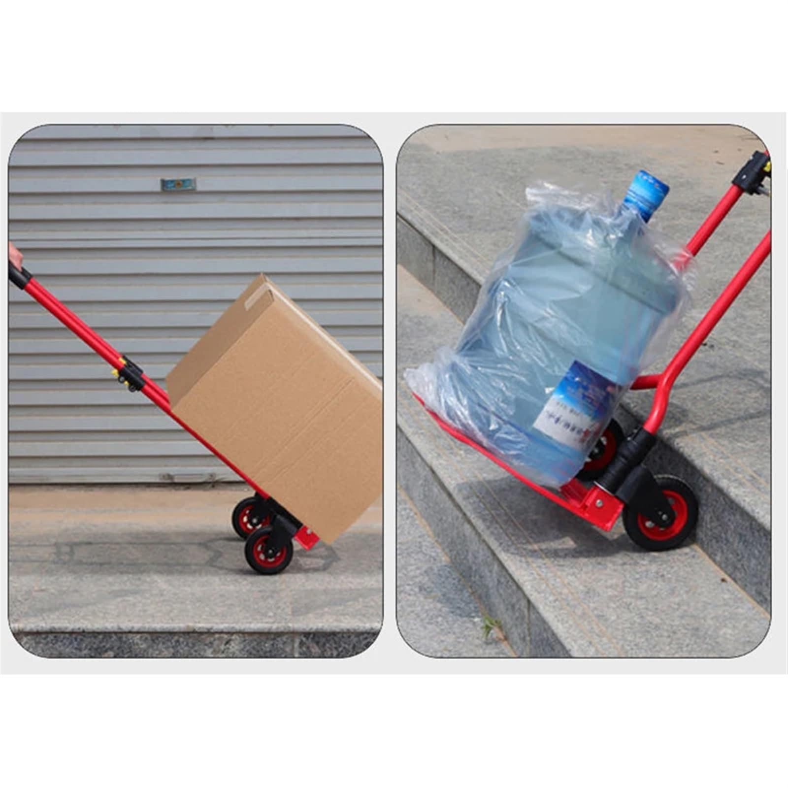 Carrello Carrello pieghevole for carrello della spesa robusto portatile leggero con cuscinetto da 200 kg for bagagli viaggio per Impieghi Gravosi